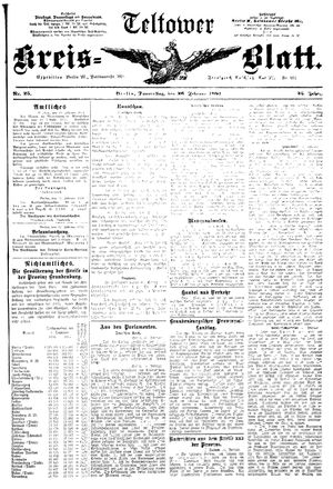 Teltower Kreisblatt on Feb 26, 1891