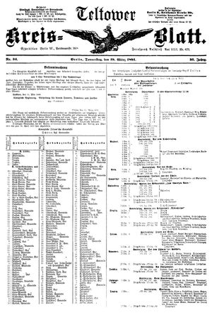 Teltower Kreisblatt vom 19.03.1891