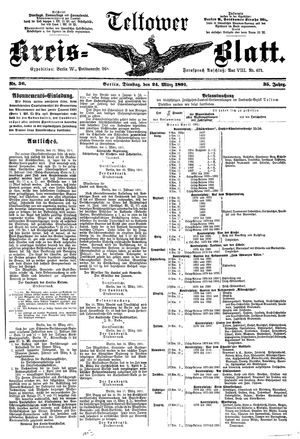 Teltower Kreisblatt vom 24.03.1891