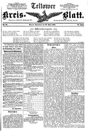 Teltower Kreisblatt on Mar 28, 1891