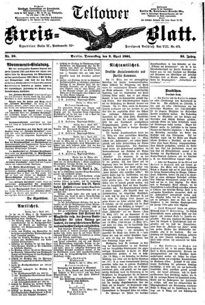 Teltower Kreisblatt vom 02.04.1891