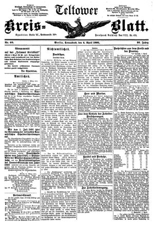 Teltower Kreisblatt vom 04.04.1891