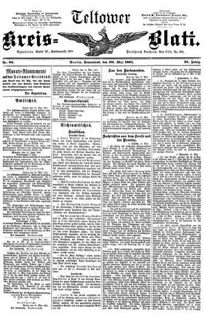 Teltower Kreisblatt vom 30.05.1891