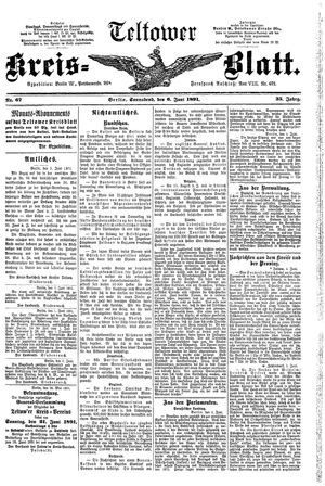 Teltower Kreisblatt on Jun 6, 1891