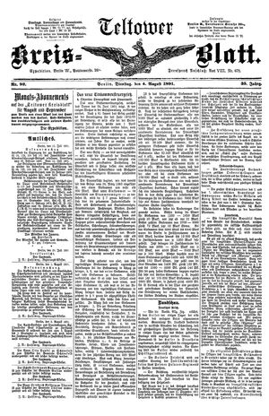 Teltower Kreisblatt vom 04.08.1891
