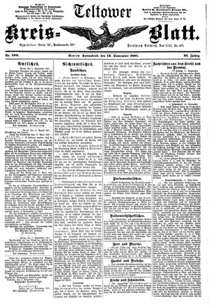 Teltower Kreisblatt vom 12.09.1891