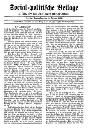 Teltower Kreisblatt vom 08.10.1891