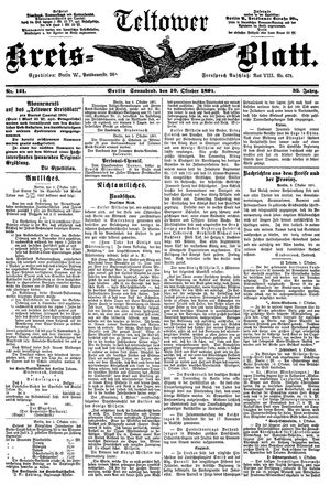 Teltower Kreisblatt vom 10.10.1891