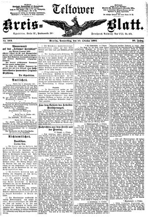 Teltower Kreisblatt on Oct 15, 1891