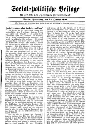 Teltower Kreisblatt vom 22.10.1891