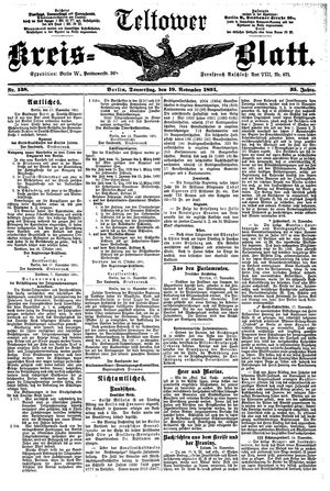 Teltower Kreisblatt vom 19.11.1891