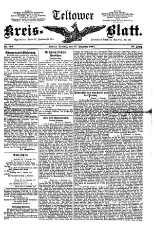 Teltower Kreisblatt vom 15.12.1891
