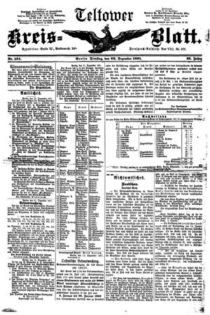 Teltower Kreisblatt vom 29.12.1891