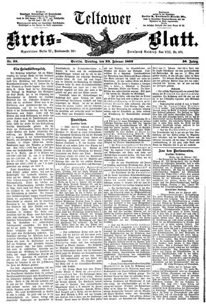 Teltower Kreisblatt on Feb 23, 1892