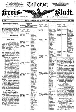 Teltower Kreisblatt vom 24.03.1892