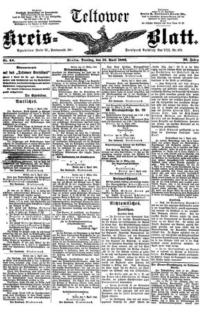 Teltower Kreisblatt on Apr 12, 1892