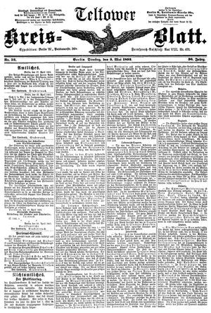 Teltower Kreisblatt on May 3, 1892
