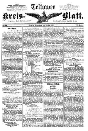Teltower Kreisblatt vom 07.05.1892