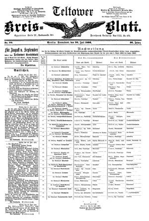 Teltower Kreisblatt on Jul 30, 1892