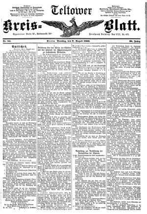 Teltower Kreisblatt vom 09.08.1892