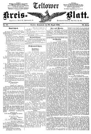 Teltower Kreisblatt vom 20.08.1892