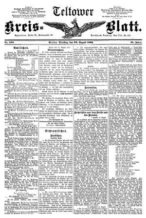 Teltower Kreisblatt vom 30.08.1892