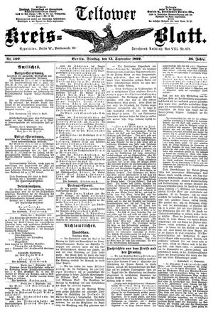 Teltower Kreisblatt vom 13.09.1892