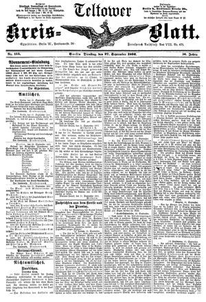 Teltower Kreisblatt vom 27.09.1892