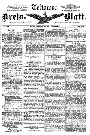 Teltower Kreisblatt vom 27.10.1892