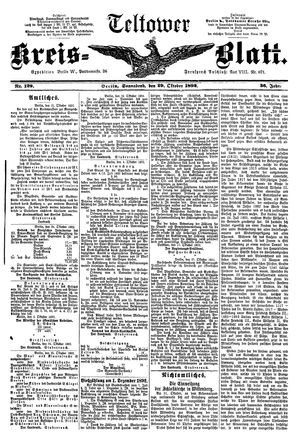 Teltower Kreisblatt vom 29.10.1892