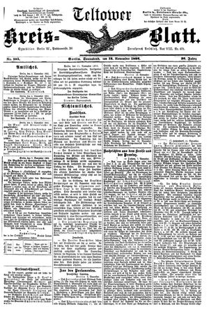Teltower Kreisblatt vom 12.11.1892