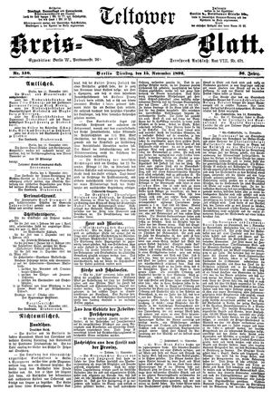 Teltower Kreisblatt vom 15.11.1892