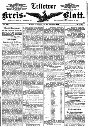 Teltower Kreisblatt vom 26.11.1892