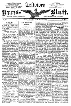 Teltower Kreisblatt vom 15.12.1892