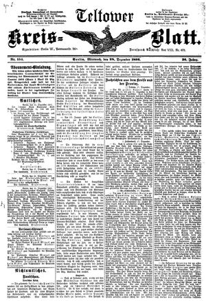 Teltower Kreisblatt vom 28.12.1892