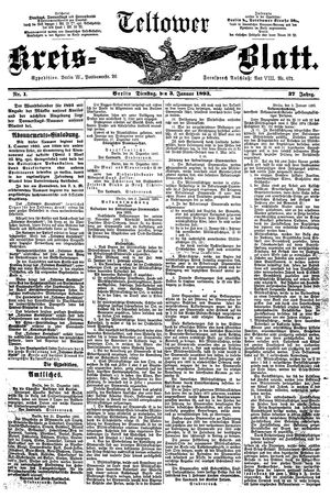 Teltower Kreisblatt vom 03.01.1893