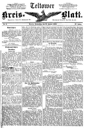Teltower Kreisblatt vom 19.01.1893