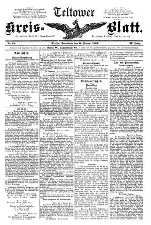 Teltower Kreisblatt on Feb 11, 1893