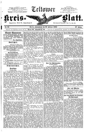 Teltower Kreisblatt on Feb 25, 1893