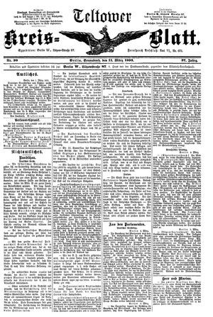 Teltower Kreisblatt vom 11.03.1893