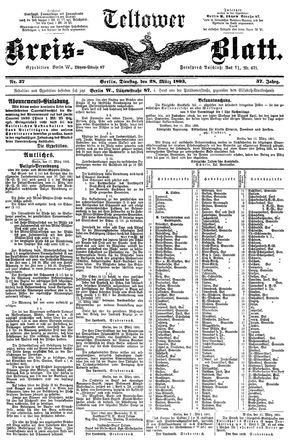 Teltower Kreisblatt vom 28.03.1893