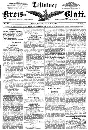 Teltower Kreisblatt on Apr 6, 1893