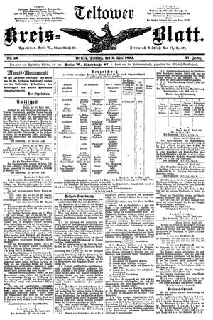 Teltower Kreisblatt vom 02.05.1893