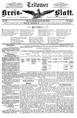 Teltower Kreisblatt on May 20, 1893