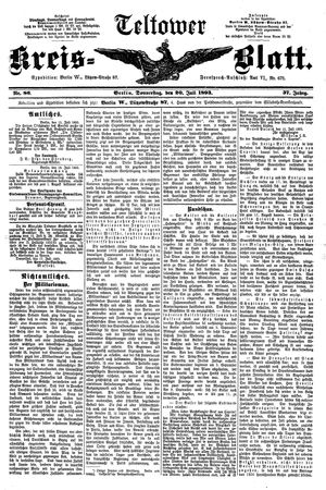 Teltower Kreisblatt vom 20.07.1893