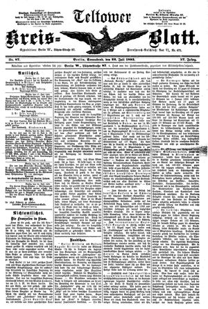 Teltower Kreisblatt vom 22.07.1893