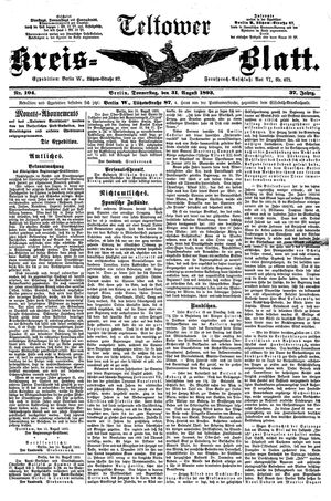 Teltower Kreisblatt vom 31.08.1893
