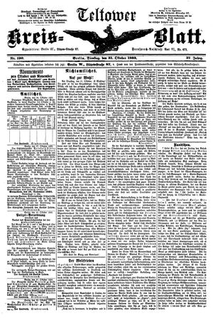 Teltower Kreisblatt on Oct 31, 1893