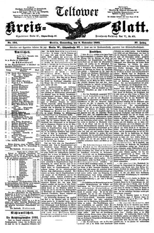 Teltower Kreisblatt vom 09.11.1893