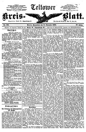 Teltower Kreisblatt vom 11.11.1893